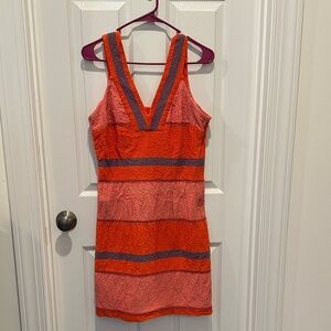 HD in Paris Orange and light blue Mini Dress